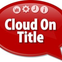 Cloud on title red sign