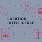 Business illustration showing the concept of location intelligence