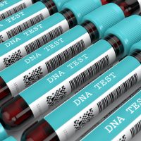 3d render of DNA test tubes in row 3d render of DNA test tubes in row